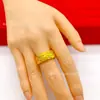Anillo Abierto Corazón Sutra Patrón Nube, Baño de Oro Estilo Étnico Vintage Anillo Corazón Sutra para Mujer Venta al por Mayor
