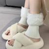 Novos Polainas de Pelúcia Outono e Inverno Coberturas de Meia Tricotadas Meias Jk Soltas Coberturas de Bota Estilo Japonês Meias Quentes Fofas