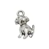 1 Nuevo Modelo de Aleación de Plata Antigua Serie Animal Perro Colgante Encanto Pulsera DIY Collar Llavero Accesorio de Joyería