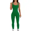 Mono Deportivo Seamless Más Vendido de Amazon para Mujer Yoga Costillado Ajustado Camiseta sin Mangas Leggings Mono