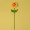 Girasol Sonriente Producto Terminado, Flor Artificial de Hilo Tejido, Creativo y Lindo, Regalo para Niños y Maestros