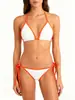 Traje de baño de dos piezas de estilo nuevo europeo y americano para mujer, Bikini sexy de chica caliente, Escotado al cuello cruzado en la espalda, Bikini sin espalda de Amazon transfronterizo