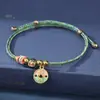 Pulseras de Cuerda Coloridas del Festival del Bote del Dragón, Colgantes Iridiscentes de Dibujos Animados de Tamales de Arroz, Pulseras Ajustables Trenzadas Brillantes y Joyería