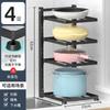 Estante de Almacenamiento Multicapa para Cocina Estante de Almacenamiento para Esquina Doméstico Debajo del Fregadero Ollas y Sartenes en el Gabinete Estante para Ollas en Capas Ajustable