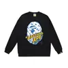 Comercio exterior transfronterizo marca de tendencia estilo japonés BAPE cabeza de tiburón estampado de letras unisex sudadera con cuello redondo colección