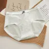Calcinha de Algodão Floral Retrô para Mulheres 10A Algodão Antibacteriano Gancho Estendido Cobre o Quadril Calcinha Feminina Calcinha de Algodão para Mulheres