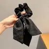 Brillante Lazo para el Cabello Estilo Zhao Lusi, Diadema de Puntos, Anillo para el Cabello de Cinta, Cuerda para Recoger el Cabello en Cola Alta, Accesorio para el Cabello, Banda de Goma
