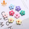 Resina fosca elegante pequena flor diy resina acessórios arredondados cinco pétalas flor acessórios de cabelo infantil material diy