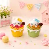 Helado Sundae KT Resina Encantos Lindos Accesorios DIY Bolsa Ciega al por Mayor Llavero Colgante Adorno de Escritorio Caja Misteriosa
