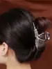 Pinza para el pelo de trigo para mujer, recogido en la parte posterior, pinza grande para el pelo, elegante pinza de tiburón de metal de alta calidad, tocado, nueva horquilla