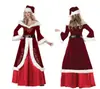 Nuevos Disfraces Navideños para Pareja 2025 Disfraces de Papá Noel para Hombre y Mujer Trajes Navideños Estampados para Actuación en Escenario