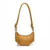 Bolso Minimalista de Rincón Estilo Coreano con Parches en Forma de Cuerno para Debajo del Brazo para Mujer, Nueva Moda Verano 2026 Bolso de Hombro Cruzado Tipo Dumpling