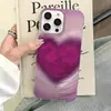 Funda para Teléfono Anticaída Whirlwind con Agujero Grande en Forma de Corazón Morado Profundo Adecuada para Apple 17 Pro Max iPhone 16/15 Estuche Rígido