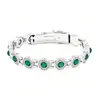Pulsera Magnética Popular Transfronteriza Europea y Americana con Cierre de Aleación Redondo Totalmente Diamantado de una Sola Fila Pulsera Magnética Antiestática para Mujeres
