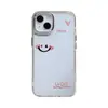 Funda de Teléfono Transparente con Corazón de Amor, Smiley en Inglés para iPhone 17 Pro Max, Funda Suave Apple 16, 14/13 Anti-Caída X
