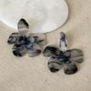Pendientes de Super Hada Tinta Flor Grande para Mujer Retro Nicho Diseño Exagerado Atmosféricos Elegantes Pendientes Combinables Pendientes