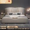 Cama de Couro de Luxo Leve Italiana 1,8 m Cama de Casal para Quarto Principal Doméstica 1,5 m Cama com Box de Armazenamento Alto Cama de Arte em Couro de Ponta