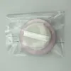 Compacto de Pó Facial Redondo Ultra Fino à Pronta Entrega com Tampa Flip, Espelho, Rede Elástica, Caixa Mini Recarregável e Esponja