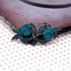 Accesorios para Joyería DIY 60556-1 Color Cobre que Conserva el Color Colgante Floral Cloisonné Estilo Antiguo Material para Accesorios del Cabello 18*41mm