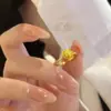 Nuevo Anillo de Rosa de Amor para Mujer Chapado en Oro Apertura Ajustable Dedo Índice Nuevo Alta Gama Lujo Ligero Moda Versátil
