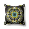 Funda de almohada de poliéster estilo folk bohemio nórdico decoración de coche impresión para el hogar funda de almohada de noche QTH23