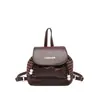 Bolso Mujer 2024 Nuevo Vintage Gran Capacidad Mochila Moda Versátil Otoño e Invierno Piedra de Perro Mochila Transfronteriza Individual