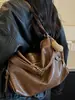 Nova Bolsa Casual Retro de Grande Capacidade para Mulheres Outono 2026, Bolsa de Ombro Transversal Cor Sólida, Bolsa Tote Estilo Executivo