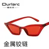 Nuevas gafas de sol ojo de gato de moda europea y americana, gafas de sol de moda para mujer de montura pequeña, gafas de sol marinas transparentes
