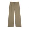Pantalones rectos elegantes simples de cintura alta con cordón estilo coreano para mujer talla grande para chica gordita que cubren la carne adelgazantes combinan con todo pantalones casuales 63856