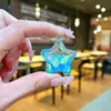 Chaveiro Pingente Estrela Cadente Luminosa Doce Coreana Areia Movediça Acessórios Decorativos Boneca DIY Estrela Lua