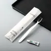 Cepillo de dientes desechable para hotel y casa de huéspedes con pasta de dientes, cerdas suaves, set de cepillos de dientes para invitados del hogar, artículos de tocador para la habitación