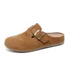 Zapatos de Mujer Estilo Birkenstock con Suela Gruesa, Puntera Redonda, Superficie Mate, que Aumentan la Altura, Modelo Nuevo Otoño 2026, Zapatillas de Mujer sin Cordones con Hebilla
