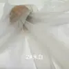 Tela de Organza 2020D Hilo Ruyi Mate Transparente Ligeramente Rígida Accesorios de Encaje Bordado Tela para Empaque de Regalos