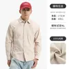 Outono e Inverno Novo Design Camisa Quente Masculina Manga Longa Estilo Japonês Luxo Acessível Camisa de Alta Qualidade Algodão Puro Masculino