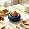 Juego de vajilla de cerámica de color bloque azul nórdico y rosa para uso doméstico, que incluye cuencos, platos, tazas, teteras, platos decorativos y moldes para hornear únicos, disponibles para exportación al por mayor.