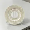 Prato de Vidro Impresso Criativo Estilo Europeu Shunxincai Prato de Sobremesa Estilo Ocidental Prato de Frutas Decoração de Banquete de Casamento Prato de Frutas