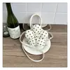 2026 Nuevo Estilo Coreano Lindo Bolso de Hombro de Lunares Blancos y Negros de Gran Capacidad Bolso de Mano Versátil Casual para Viajes para Mujeres