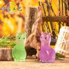 Decoração de resina para micro paisagem, desenho animado fofo, alpaca luminosa, decoração tridimensional, artesanato para decoração de mesa, carro, casa