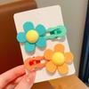 Pinza para el cabello de flor linda para niños Pétalo Nuevo Flequillo lateral para niña Clip para el cabello desordenado No daña el cabello Adorno para la cabeza de bebé