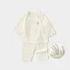 Conjunto de Ropa de Verano para Bebé, Pijama Delgado sin Mangas con Broches en la Entrepierna para Niños y Niñas, Ropa Separada para Bebés