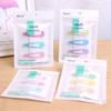 Pinza BB transparente de color caramelo para niños accesorios para el cabello de supermercado 3 bolsas pinza básica de gota de agua pinza para flequillo pasador con código de barras