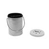 Balde de metal redondo de 3L para fertilizante lixeira doméstica com balde interno de plástico e pastilha desodorizante balde para lixo de cozinha balde para fertilizante