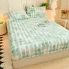 Pelúcia de Coelho Classe A Lençol de Baixo com Elástico de Peça Única Colcha de Veludo de Leite Espessa Protetor de Colchão Simmons Roupa de Cama