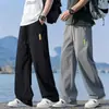 Pantalones Largos de Seda Helada de Verano para Hombre, Corte Holgado, Deportivos Casuales para Hombre, Sensación de Hielo, Rectos, Transpirables, Harem, Secado Rápido, Pantalones Casuales para Hombre
