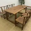 Mesa grande de madera de olmo viejo, adecuada para comedor en casa, banco de trabajo Mobien, mesa de bar, escritorio, escritorio de computadora de madera maciza, escritorio de oficina