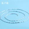 Collar de plata con cadena, estilo coreano, para mujer, grande, corto, clavícula, suéter, cadena de plata, cadena desnuda, joyería de plata al por mayor