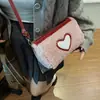 Bolso tipo almohada, Bolso cuadrado pequeño simple, Cuero de felpa retro original, Bolso cruzado dulce y genial, Bolso para mujer con diseño de nicho casual lindo
