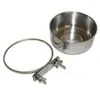 Copo de água para papagaio aço inoxidável comedouro de pássaro copo de comida tigela de comida cocho suspenso caixa de comida direto da fábrica em estoque atacado