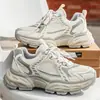 Zapatos ins para hombre estilo coreano, zapatillas de papá con suela gruesa para aumentar la altura, zapatos de malla transpirable de moda nuevos para hombre de verano