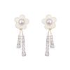 Pendientes de perlas de lujo de moda accesibles con aguja de plata S925 estilo K: frescos, dulces y lindos, de alta gama, sencillos y versátiles.